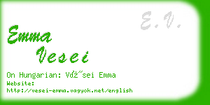 emma vesei business card